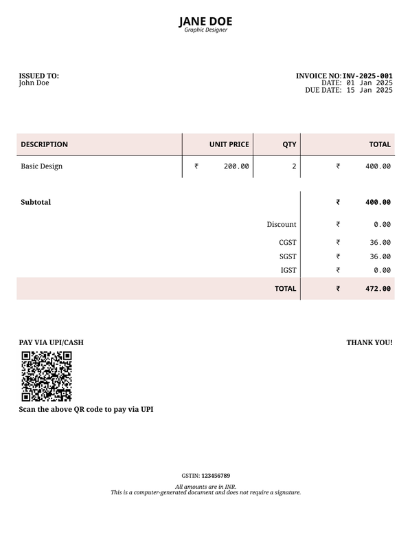 Sample Invoice